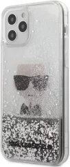 Kryt na mobil iPhone 12 Pro Max Karl Lagerfeld Ikonik Liquid Glitter strieborný