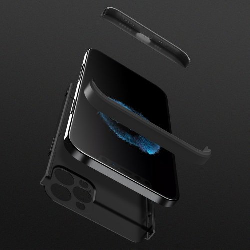 Obal na mobil iPhone 12 Pro Max Mobi 360° Full Protection čierny