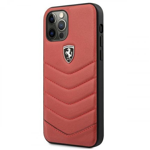 Kryt na mobil iPhone 12 Pro Max Ferrari Off Track Quilted červený