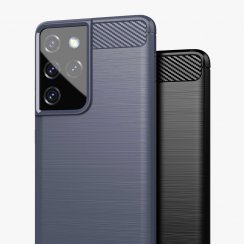 Kryt na mobil Samsung Galaxy S21 Ultra 5G Mobi Carbon modrý