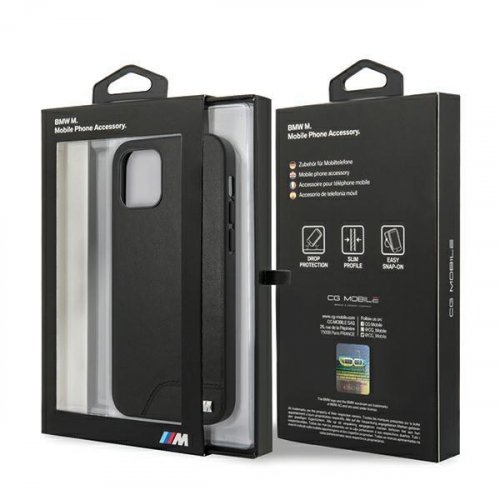 Kryt na mobil iPhone 12 Pro Max BMW M Collection Smooth PU čierny