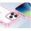 Kryt Outer Space pre iPhone 14 Pro Max s flexibilným rámečkom - ružový