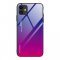 Kryt na mobil iPhone 12 / iPhone 12 Pro Mobi Gradient s ochranným čírym sklom a rámom z mäkkého silikónu, ružový-fialový