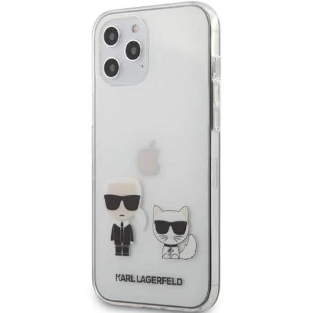 Kryt na mobil iPhone 12 Pro Max Karl Lagerfeld Transparent Karl's Choupette transparentný