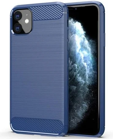 Kryt na mobil iPhone 11 Mobi Carbon modrý